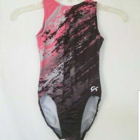 GK Other - GK Elite Pink Black Gymnastics Leotard Child M